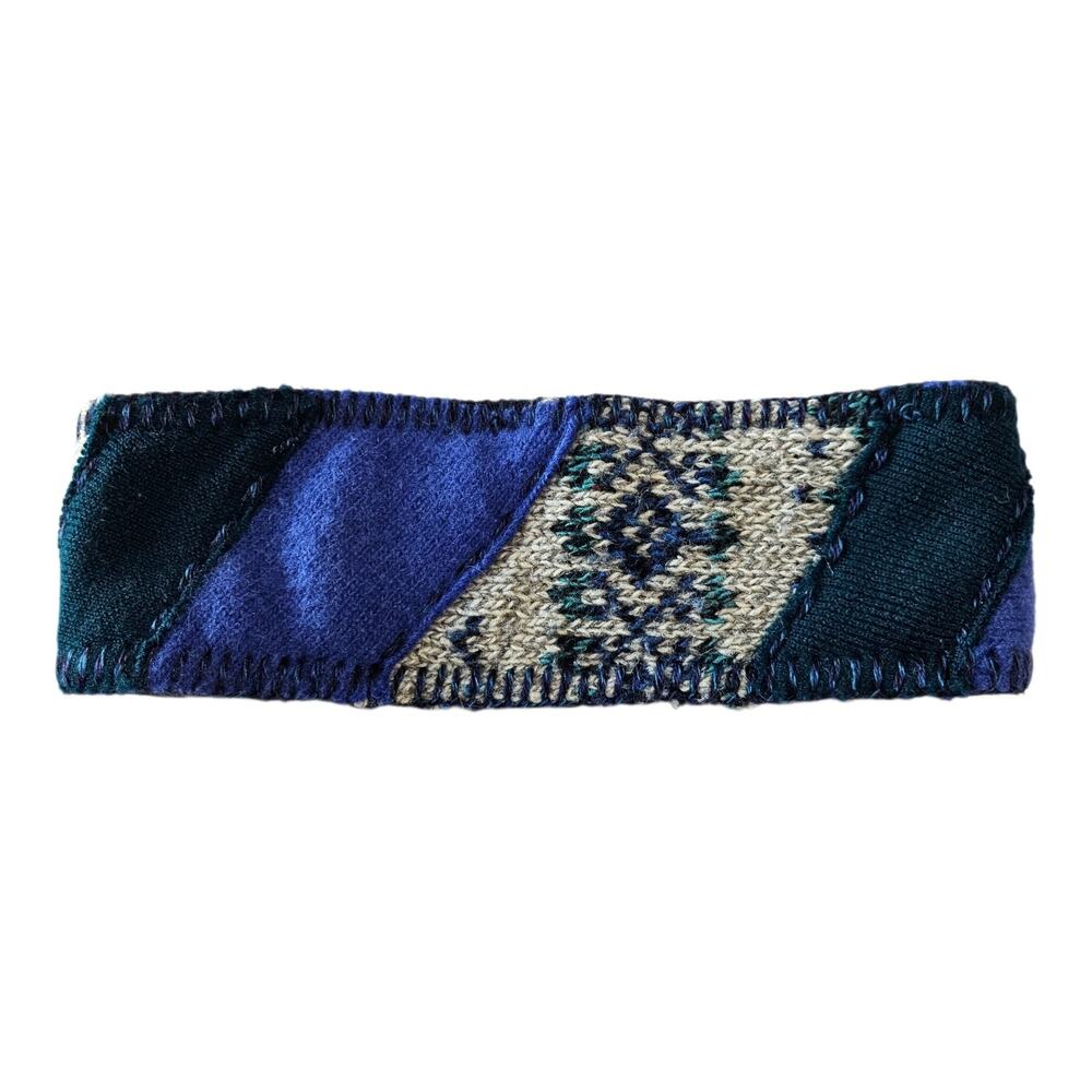 NORTHLAND WOOLEN INC Women's Boho Patchwork Headband Wool with Fleece Lining